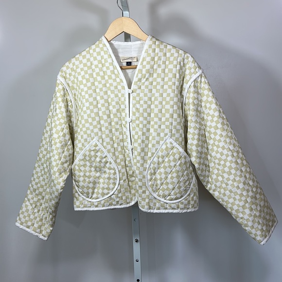 UNIVERSAL THREAD - TARGET Women’s Quilted Checked Button Up Jacket Size Medium - Picture 3 of 12